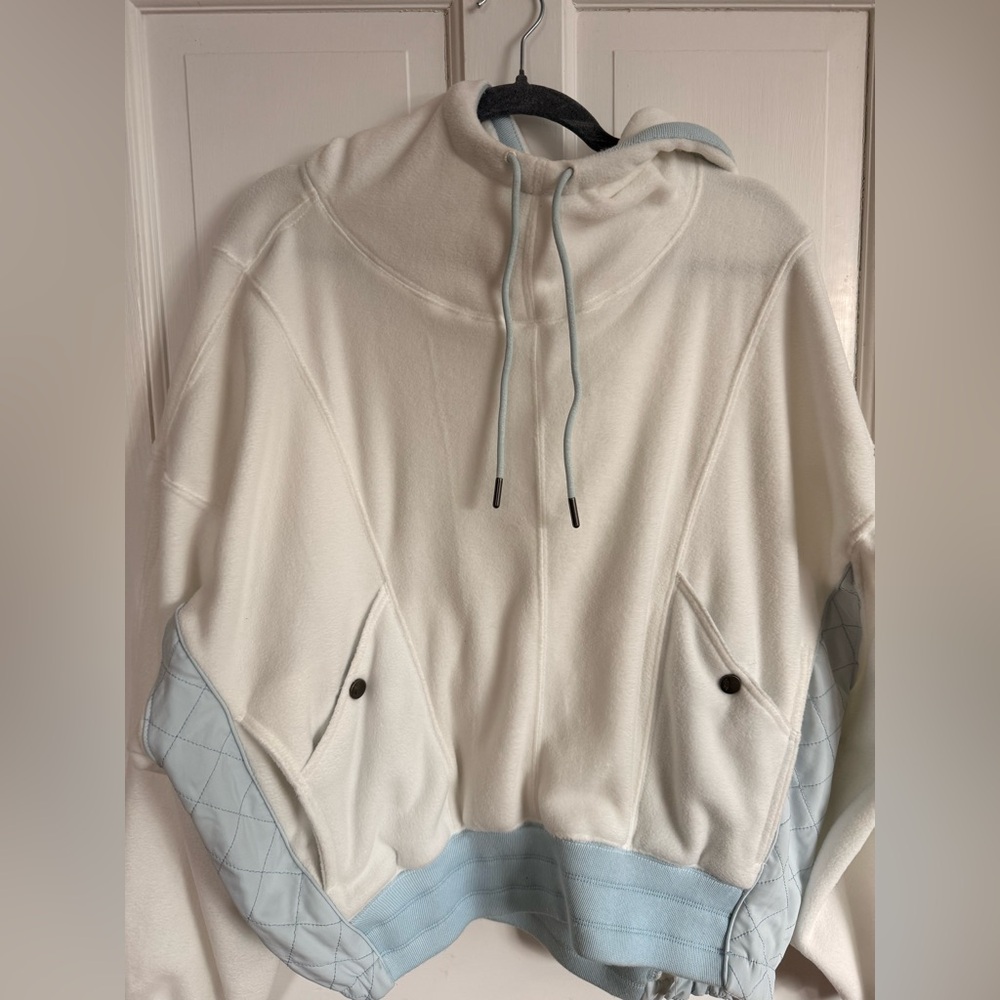 NWOT FP Movement by Free People White and Light Blue Hoodie - Picture 8 of 8